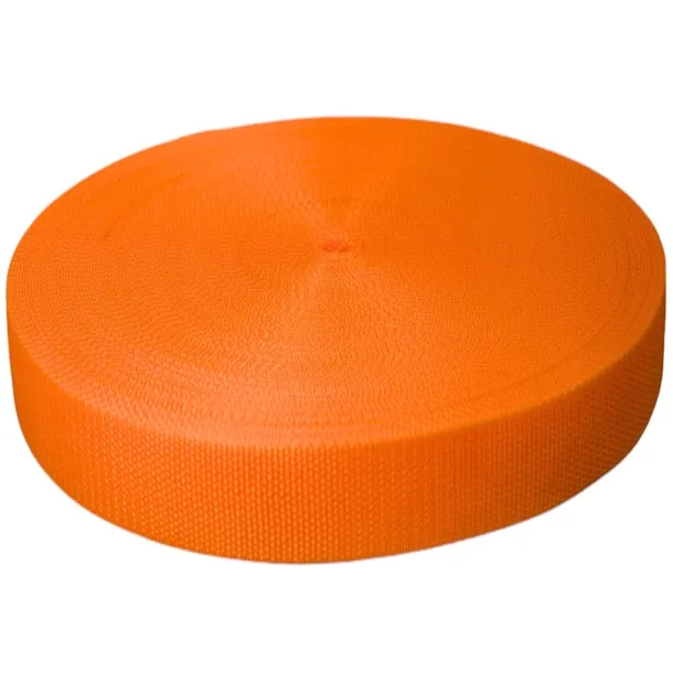 Taśma nośna polipropylenowa parciana 40mm 50mb - POMARAŃCZOWY