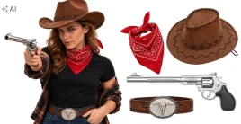 stroj-kowbojki-zestaw-damski-s-kapelusz-bandana-pas-z-klamra-dziki-zachod