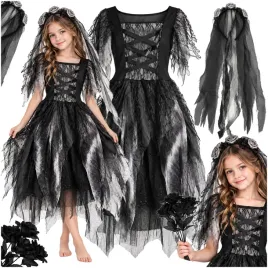 stroj-upiorna-panna-mloda-gotycka-sukienka-welon-bukiet-halloween-140-146