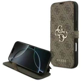 etui-do-iphone-18-pro-max-17-pro-max-guess-book-4g-metal-logo-brazowy