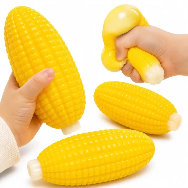 KUKURYDZA GNIOTEK ANTYSTRESOWY CORN MIĘKKA ZABAWKA XXL SQUISHY SENSORYCZNA