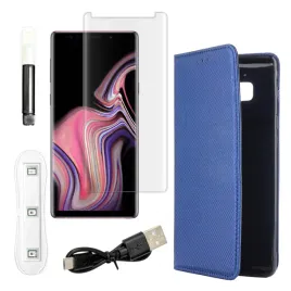 etui-do-samsung-galaxy-note-9-case-pokrowiec-smart-magnet-granatowy-i-szklo