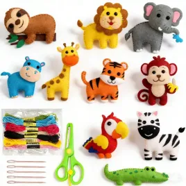 wyszywanki-z-filcu-dla-dzieci-zestaw-kreatywny-do-nauki-szycia-zoo-10-szt