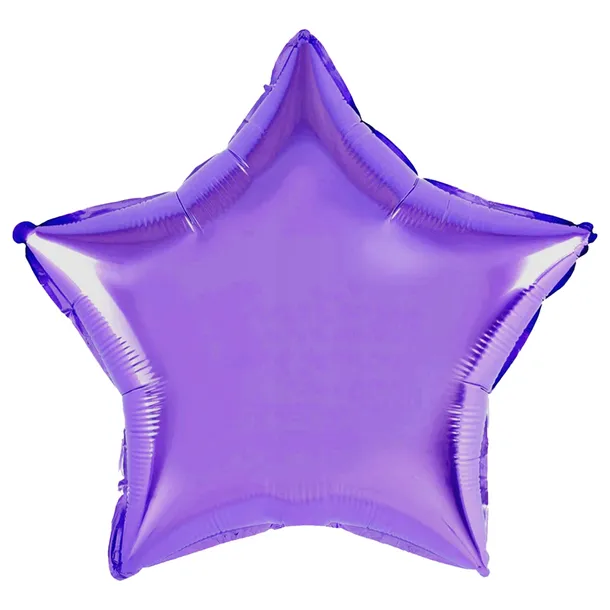 BALON FOLIOWY GWIAZDA FIOLETOWA GWIAZDKA BALON NA URODZINY DEKORACJA NA HEL