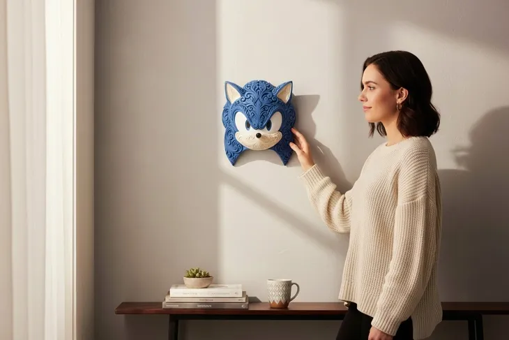 dekoracja-scienna-sonic-3d-pla-model-3d