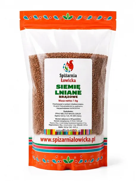 Siemię lniane brązowe 1kg NAJWYŻSZA JAKOŚC