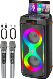 glosnik-karaoke-k71-120w-bluetooth-5-3-2-mikrofony-bezprzewodowe-led