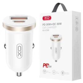 szybka-ladowarka-samochodowa-pd-1x-usb-1x-usb-typ-c-30w-biala