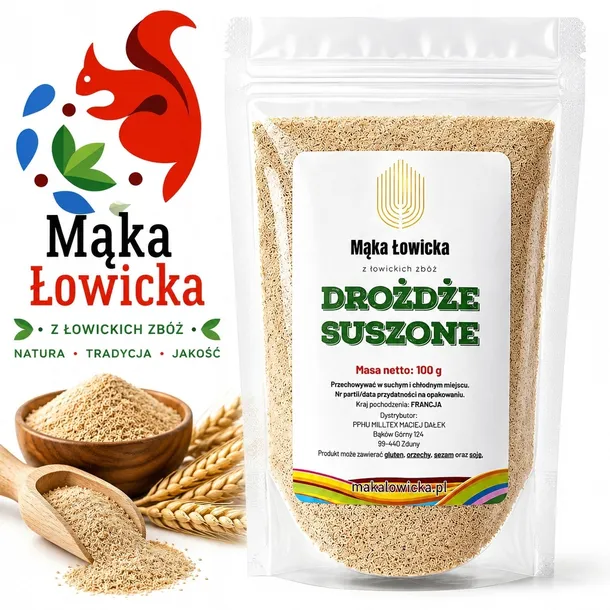 Drożdże piekarnicze instant suche piekarskie 100g