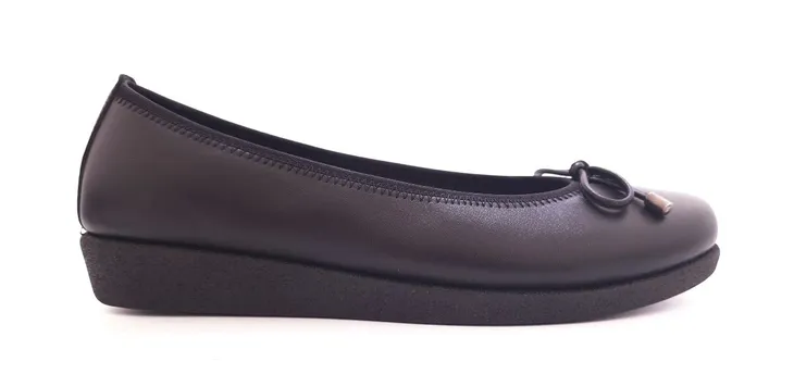 Skórzane baleriny damskie czarne z kokardką The Flexx 14153 r41