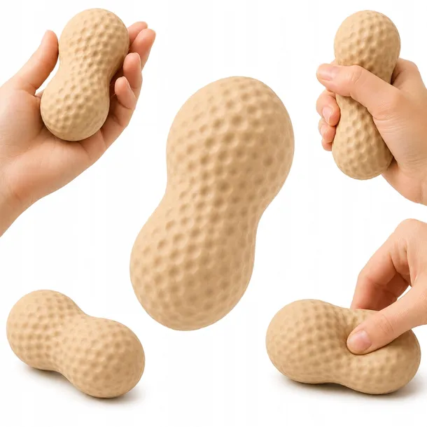 GNIOTEK ANTYSTRESOWY ORZESZEK SQUISHY DO ŚCISKANIA TPR-RELAKSACYJNY ZABAWKA