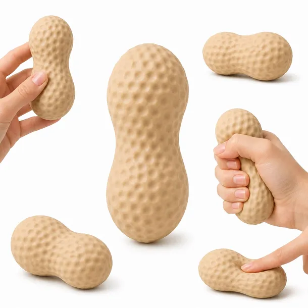 GNIOTEK ANTYSTRESOWY ORZESZEK SQUISHY DO ŚCISKANIA TPR-RELAKSACYJNY ZABAWKA