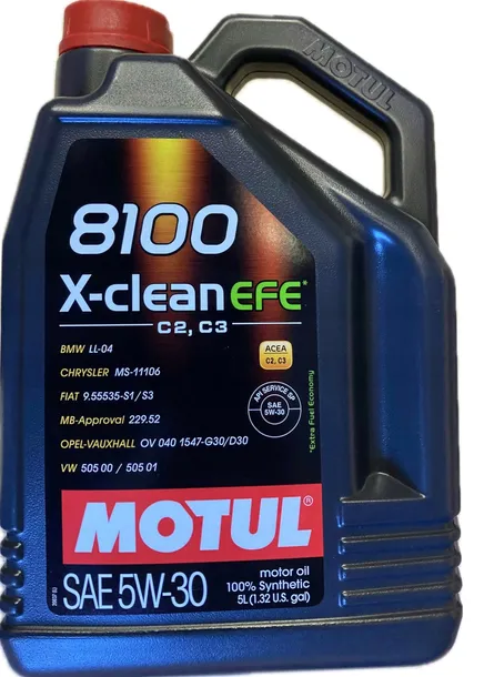 MOTUL 8100 X-CLEAN EFE 5W30 C2/C3 6L VW 505 00/ 505 01 + ZAWIESZKA