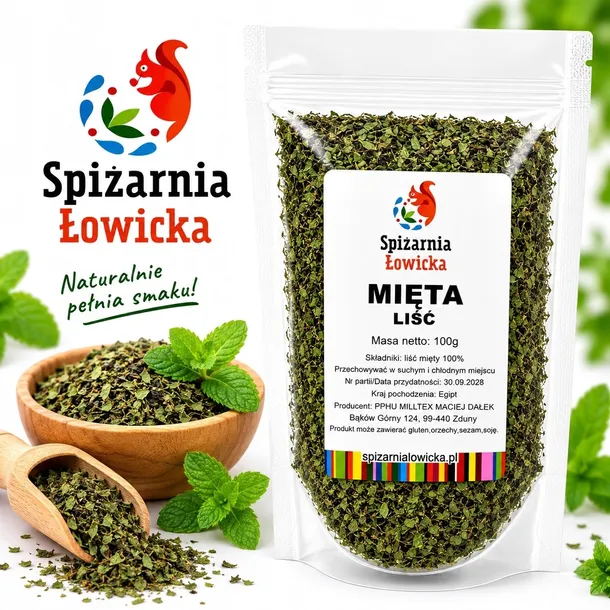 Mięta suszona 100g - wysoka jakość - Spiżarnia Łowicka