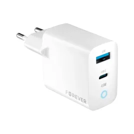 forever-ladowarka-sieciowa-gan-pd-qc-tc-06-45ac-1x-usb-c-1x-usb-45w-biala