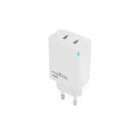 maxlife-ladowarka-sieciowa-gan-pd-qc-mxtc-09-45cc-2x-usb-c-45w-biala