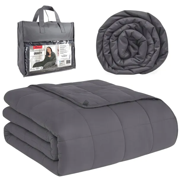 KOŁDRA OBCIĄŻENIOWA koc sensoryczny antystresowy 150x200cm 6,8 kg + torba
