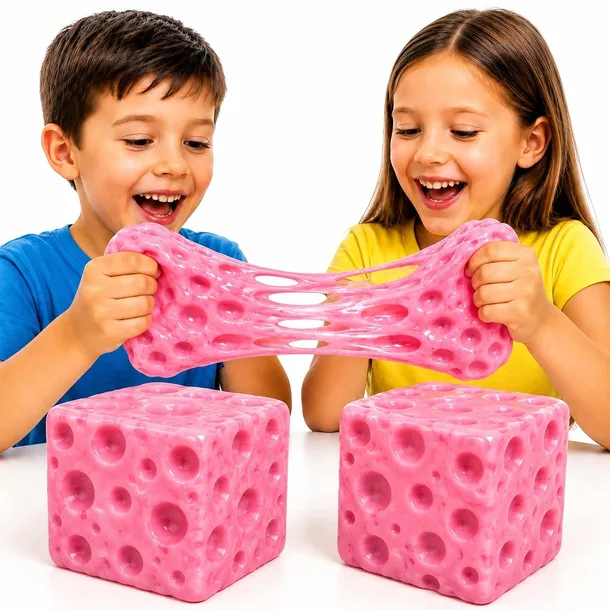 SER RÓŻOWY GNIOTEK ANTYSTRESOWY XL SQUISHY MIĘKKI SENSORYCZNY SEREK 7 CM