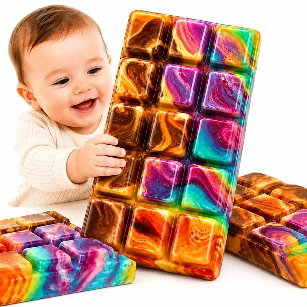 CZEKOLADA GNIOTEK ANTYSTRESOWY MIĘKKA TABLICZKA CZEKOLADY SQUISHY DUŻY