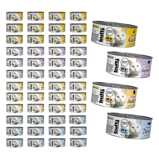 BULTI mokra karma dla kota Mix Smaków puszka 48x85g Pełnoporcjowa