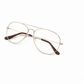 okulary-zerowki-unisex-pilotki-zlote-druciane-uv400-modne