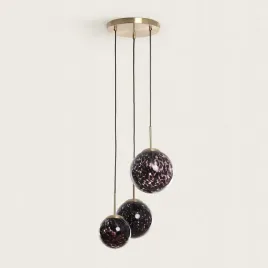 lampa-wiszaca-metal-i-brazowe-szklo