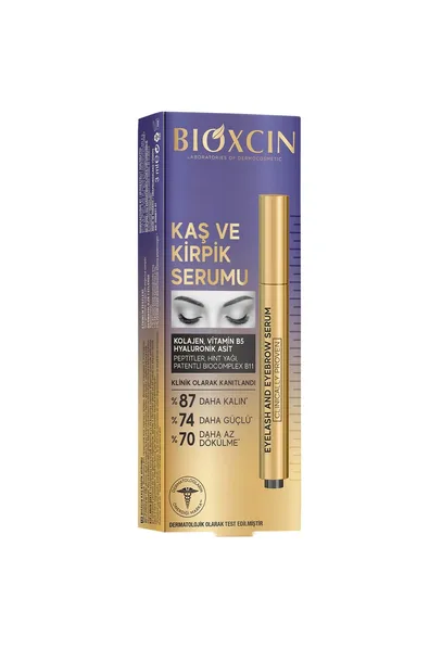 Bioxcin serum do brwi i rzęs 3 ml z kolagenem i kwasem hialuronowym