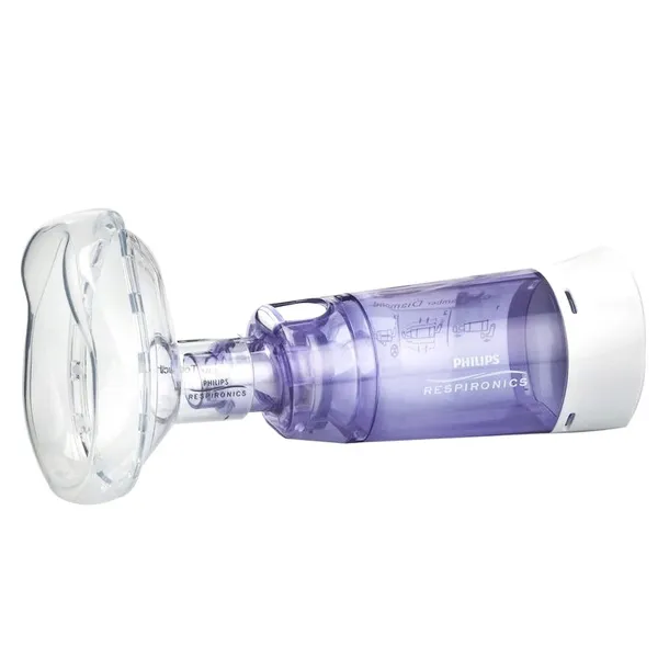 KOMORA INHALACYJNA ZE ŚREDNIĄ MASKĄ PHILIPS RESPIRONICS OPTICHAMBER DIAMOND