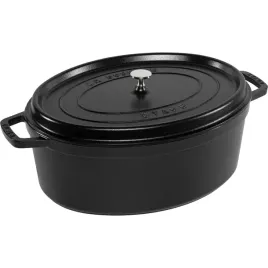 staub-la-cocotte-41cm-oval-schwarz-gusseisen