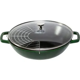 staub-wok-30-cm-z-pokrywka-zeliwo-zielony-bazylia