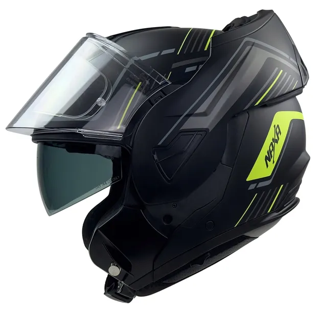 NAXA KASK MOTOCYKLOWY SZCZĘKOWY FF1 r.XXL|PODNOSZONA SZCZĘKA TYŁ+PINLOCK