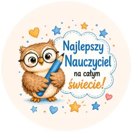 etykiety-naklejki-na-dzien-nauczyciela-najlepszy-nauczyciel-sowa-6-cm-12-szt