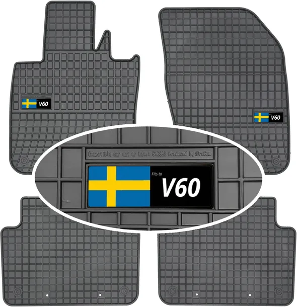 Volvo V60 II 2018- Dywaniki do samochodu + etykieta modelowa