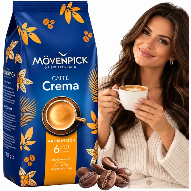 Kawa Ziarnista MÖVENPICK Caffe Crema 1kg 100% Arabica do Ekspresu Włoska