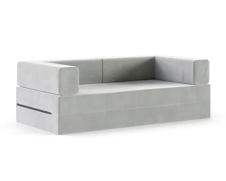 Fotel kanapa rozkładana garden sofa FLIP 200 cm welur szary