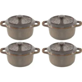 staub-mini-cocotte-set-4-tlg-rund-keramik-antik-grau