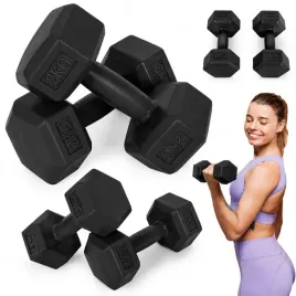 hantle-szesciokatne-zestaw-2x2-kg-ciezarki-do-cwiczen-obciazniki-fitness-cz