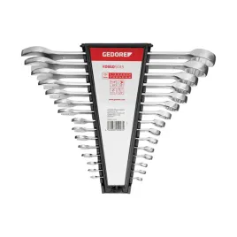 gedore-red-ratchet-spanner-set-metric-15-pieces