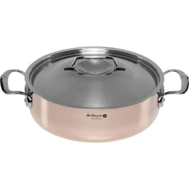 de-buyer-prima-matera-saucepot-copper-steel-low-28cm-induction