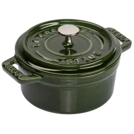 staub-mini-cocotte-10cm-okragly-zielony-garnek-zeliwny