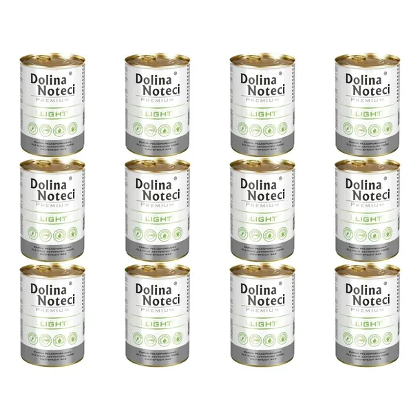 Dolina Noteci Premium Light Mokra karma dla psów z nadwagą zestaw 12x400g