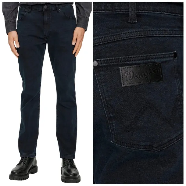 Wrangler Larston slim New Cloudy Skies dopasowane spodnie jeansowe W36 L34