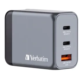 verbatim-gnc-64-gan-charger-65w-2xusb-c-pd-1xusb-a-qc-3-0-32201