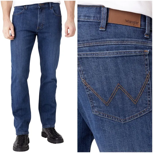 Spodnie jeansowe męskie Wrangler Straight Dark Stone klasyczne W40 L32