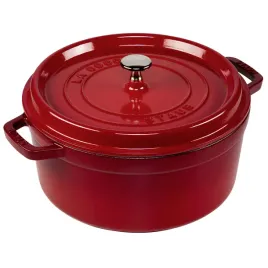 staub-la-cocotte-26cm-okragly-czerwony-garnek-zeliwny