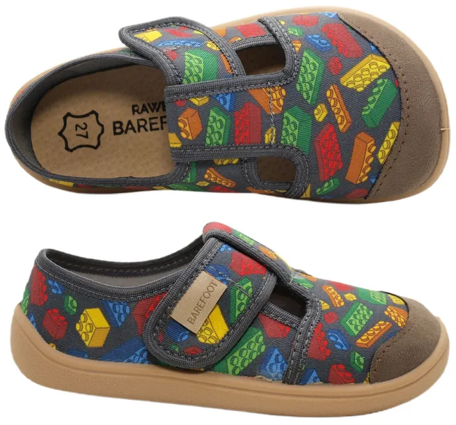 BAREFOOT KAPCIE do przedszkola Raweks JOY KLOCKI rozmiar 29- 18,5cm