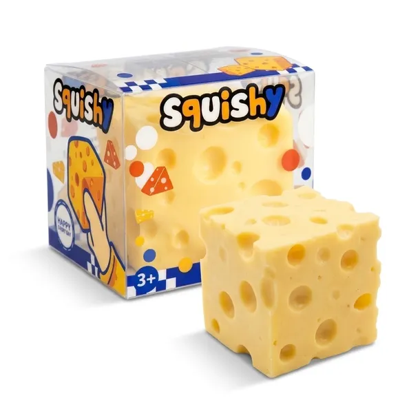 Gniotek Wazelinowy Kostka Sera Squishy Antystresowy Ciężki 5cm Pudełko