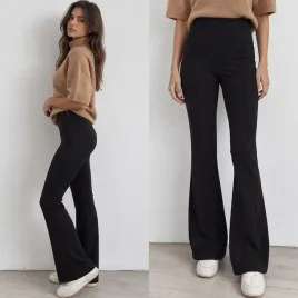 spodnie-damskie-materialowe-flare-dzwony-dopasowane-z-przeszyciami-l