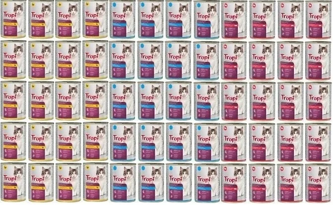 Karma mokra TROPI dla kota MIX SMAKÓW 40szt x 415g puszka kot