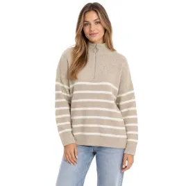sweter-damska-goldandsilver-luzny-cieply-bezowy-w-biale-paski-r-uniwersalny